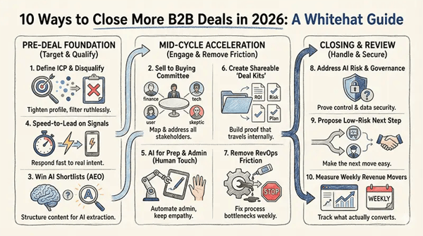 Ten proven sales strategies for closing more B2B deals and increasing conversion rates