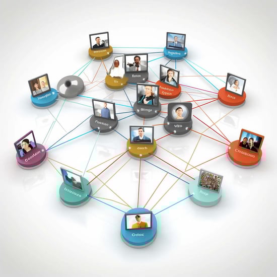 A visual representation that shows a network of connections