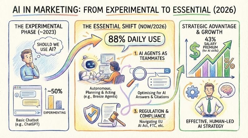 AI in marketing infographic