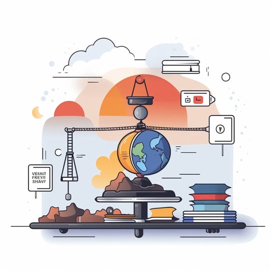 An image that portrays a balanced scale