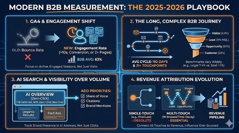 B2B Traffic Metrics infographics
