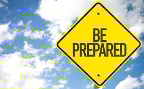 Be Prepared sign with sky background