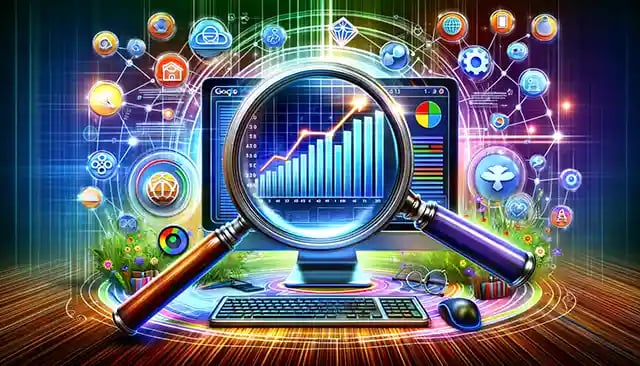 Graph of increasing organic traffic from major search engines