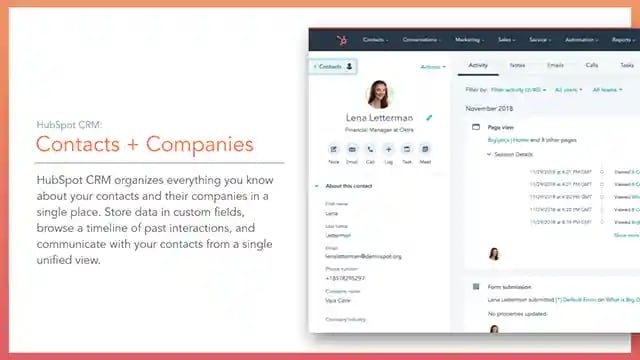 HubSpot CRM Contacts + Companies