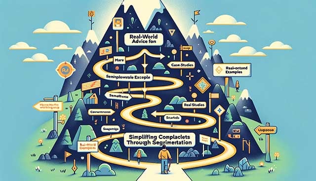 Real-World Advice on Simplifying Complex Concepts through Segmentation