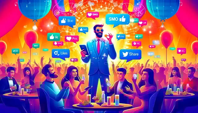 Social Media Optimization (SMO) as a vibrant party scene