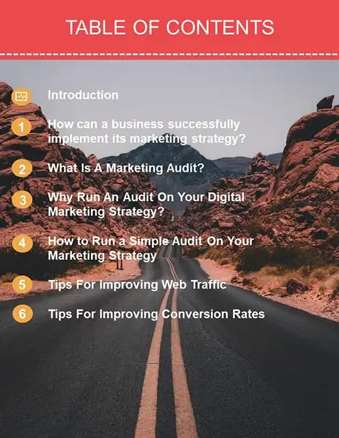 Table of content filling gaps in your marketing strategy