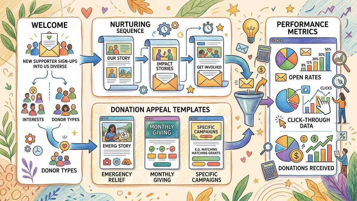 Email marketing campaigns and automation workflows for nonprofits