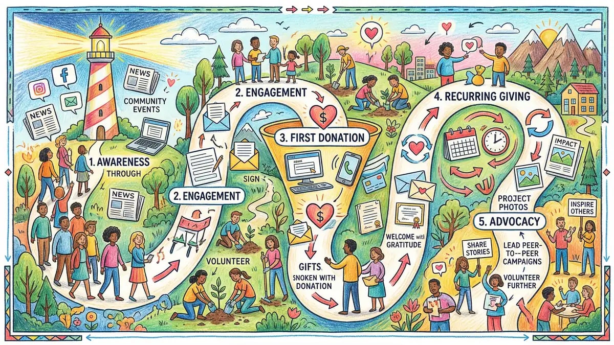 Donor journey mapping and segmentation strategy
