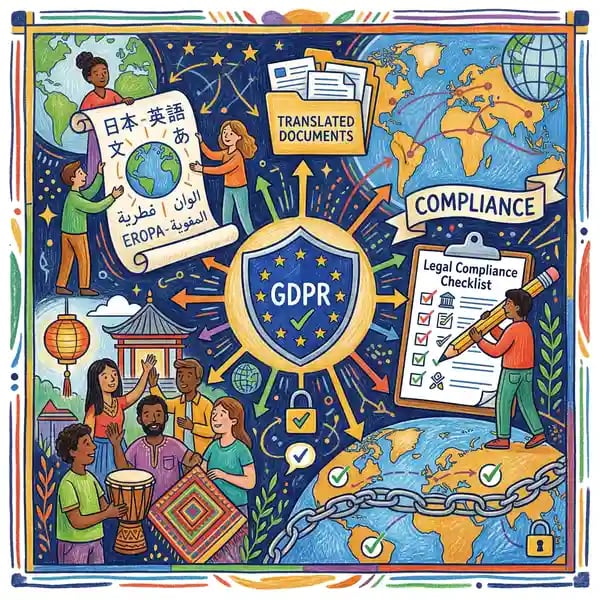 Visual representation of GDPR, PIPL and regional data privacy requirements affecting international content strategy