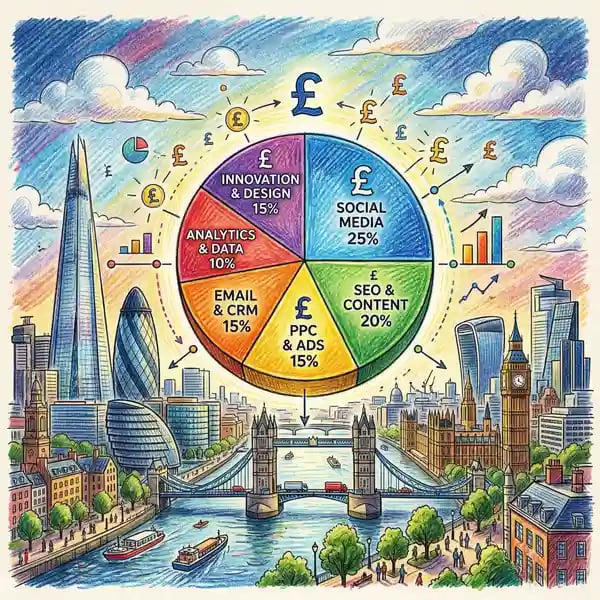 UK marketing budget allocation