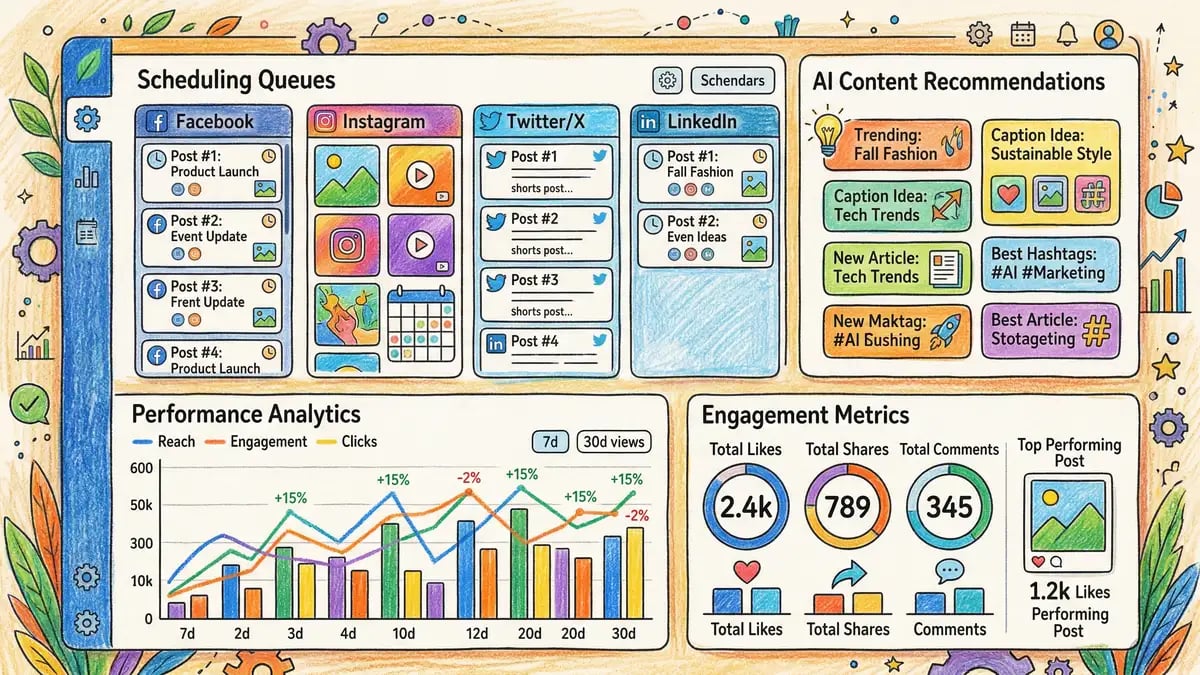 HubSpot Breeze AI interface showing content recommendations and scheduling capabilities