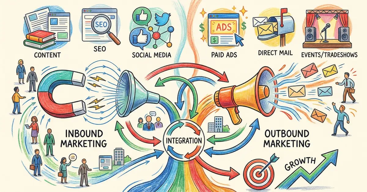 Inbound and outbound marketing integration strategy