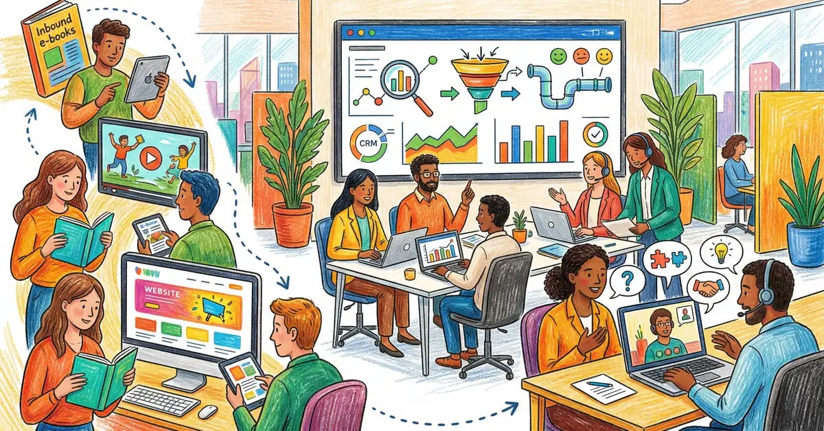 Inbound sales methodology framework showing buyer journey alignment with identify connect explore advise stages