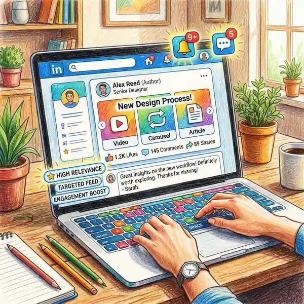 LinkedIn networking strategy and professional engagement on mobile platform