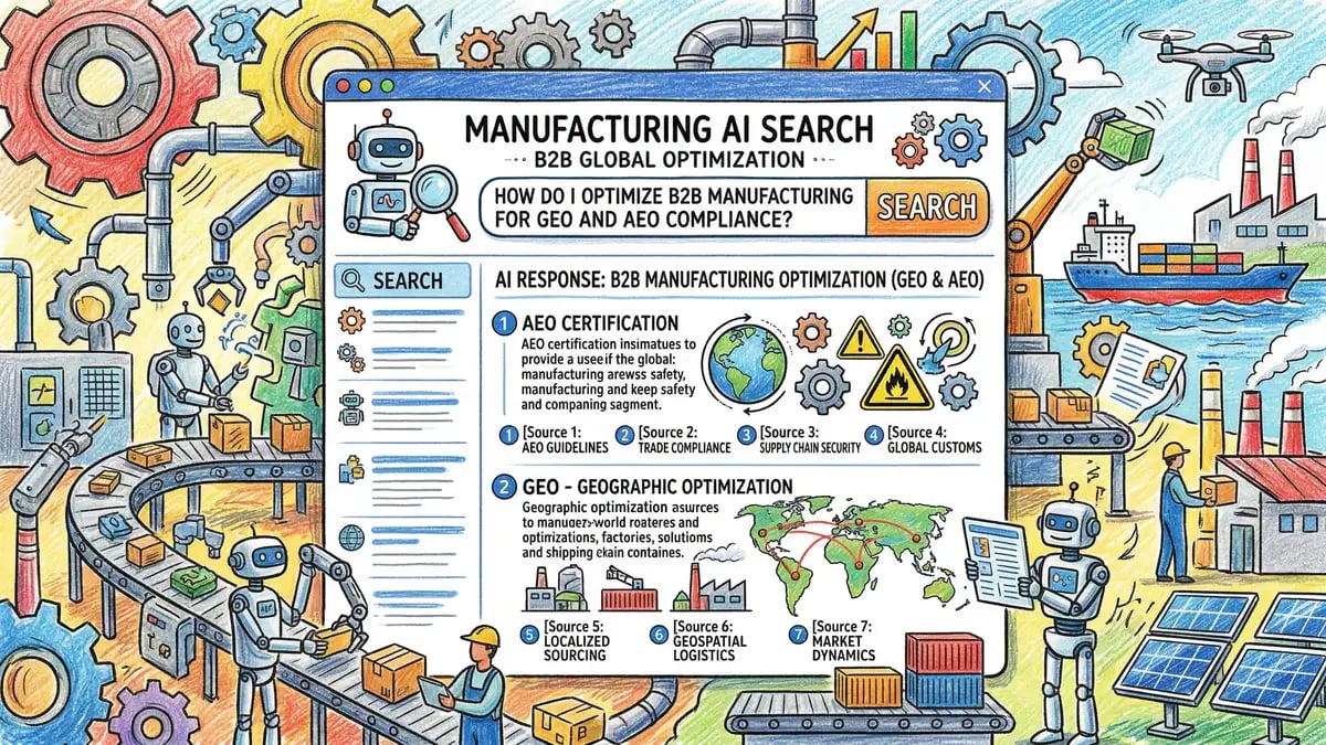 AI search optimization for manufacturing content