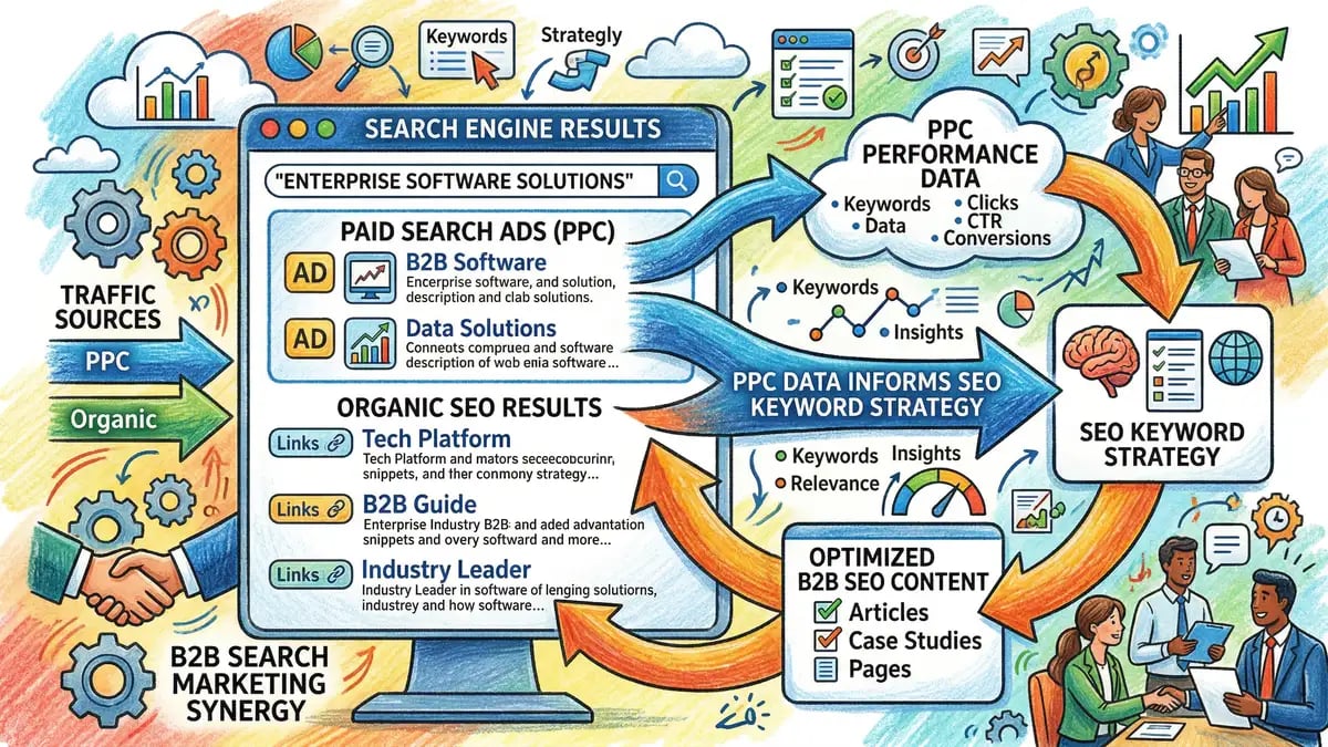 Paid and organic search integration workflow
