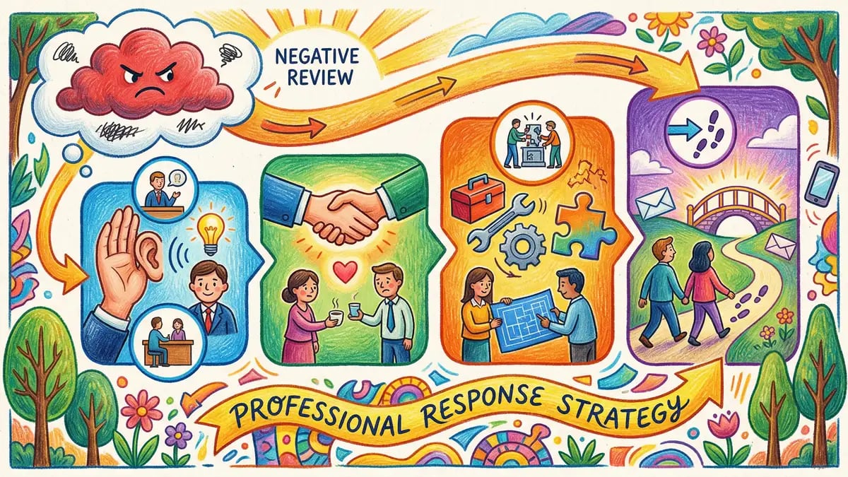 HubSpot CRM workflow showing review response tracking