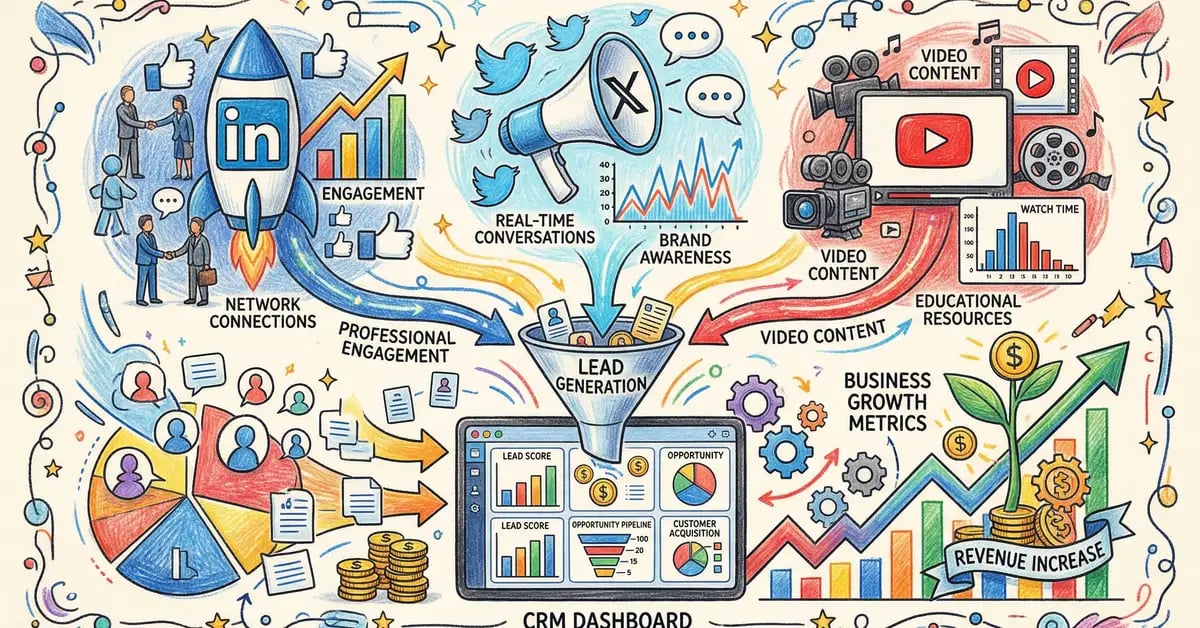B2B social media marketing strategy connecting businesses across LinkedIn, Twitter, and industry platforms