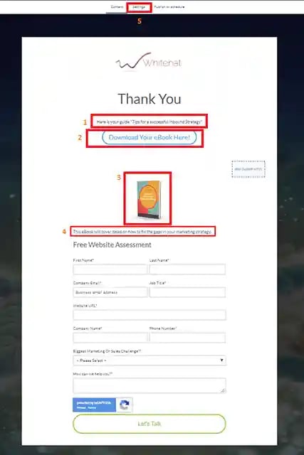 eBook cover - thank you page