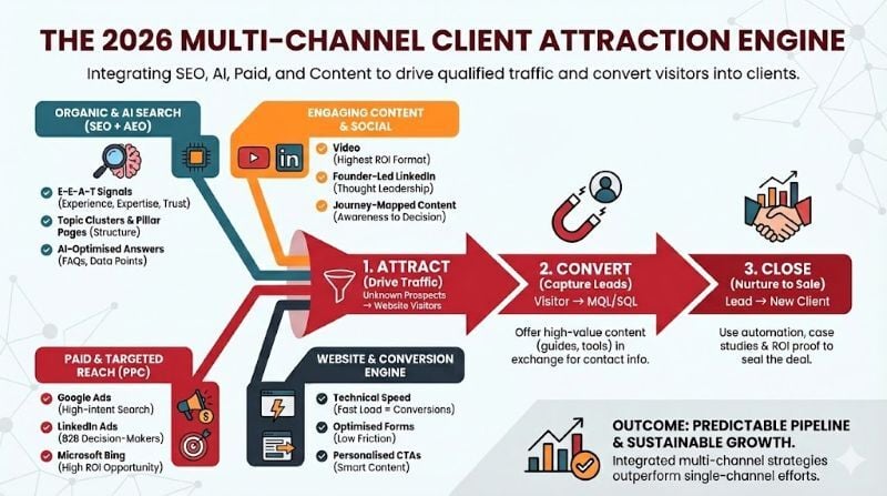 how to attract clients to your website infographics