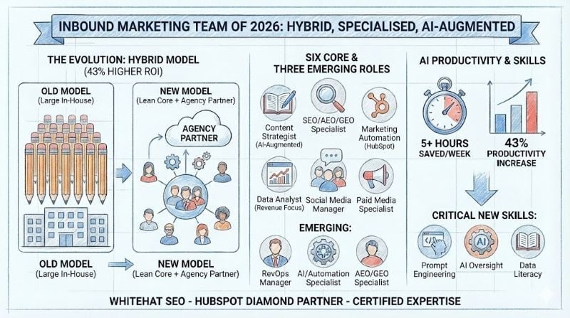 how to build an inbound marketing team infographics