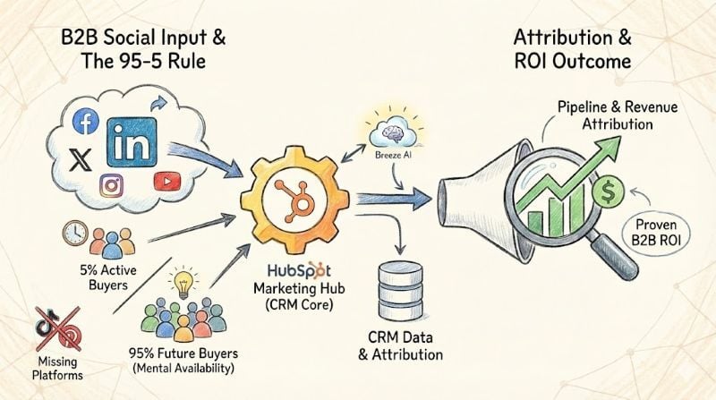 hubspot social media guide infographics