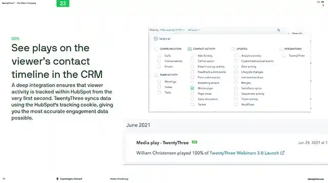 viewers contact timeline
