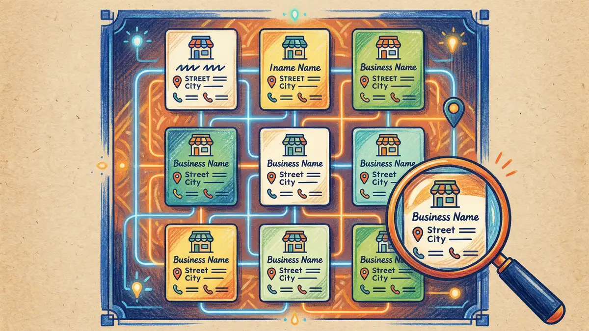Local citation building and directory listing management for UK accounting firms showing NAP consistency across multiple platforms