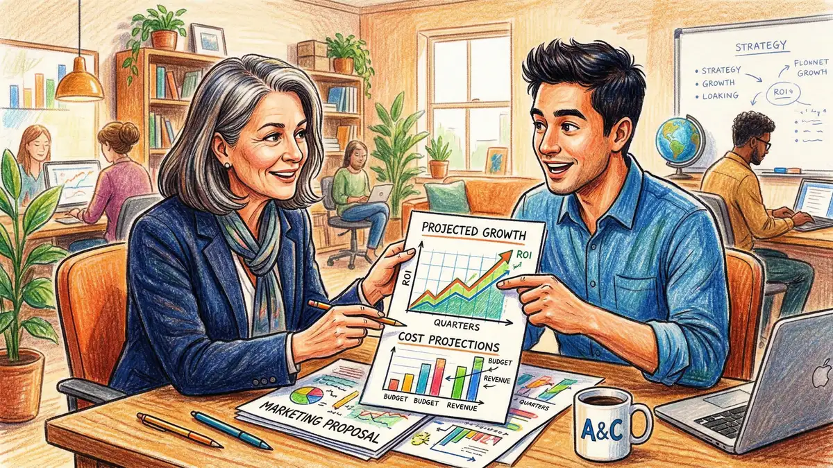 Decision framework comparing in-house marketing team vs agency outsourcing for accounting firms