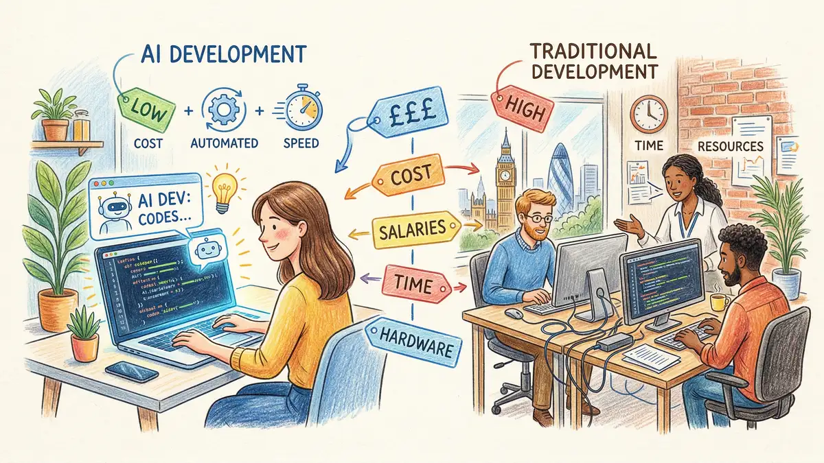 AI development costs comparison for UK businesses in 2026
