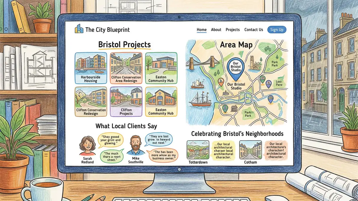 Local SEO location page for an architecture firm