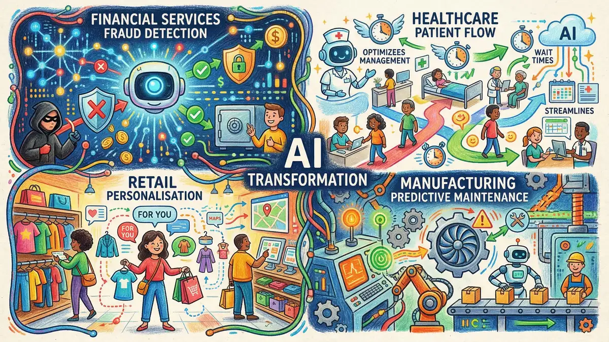 Multi-sector AI transformation results from consulting engagements