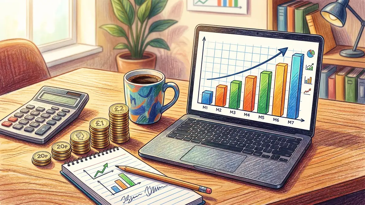 Calculator showing monthly Google Ads budget planning with cost per click and conversion rate calculations