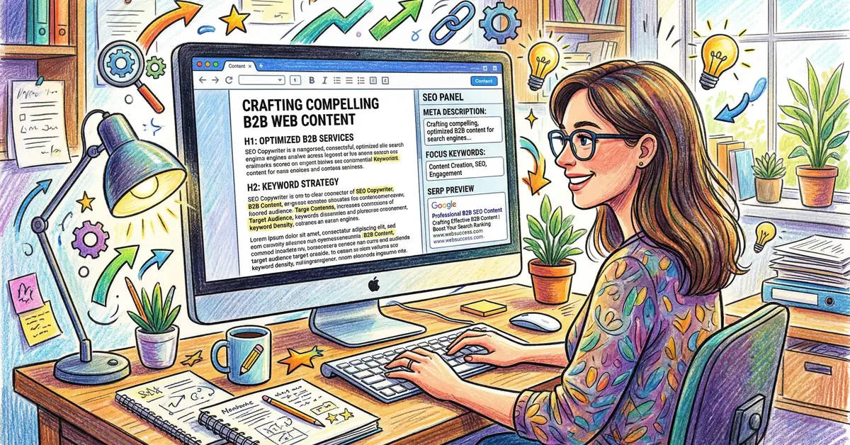 SEO copywriting process combining search optimisation with compelling content creation