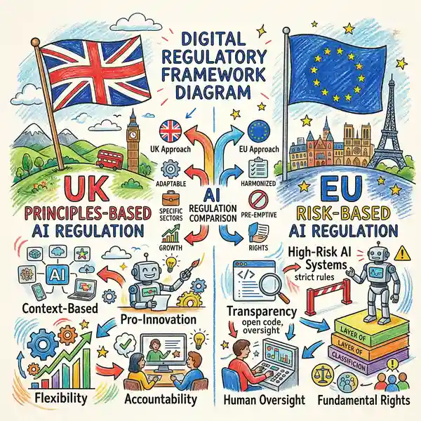 European Union flag with AI Act regulation symbol